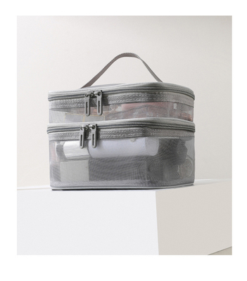 NEW GAUZE MAKEUP BAG GRANDE CAPITALITÀ BAGGNA DI Viaggio SIMPLE TASCHIA PORTABILE DI TOILETTERIA Doppia strato BAGNA PORTABLE COSMETICA