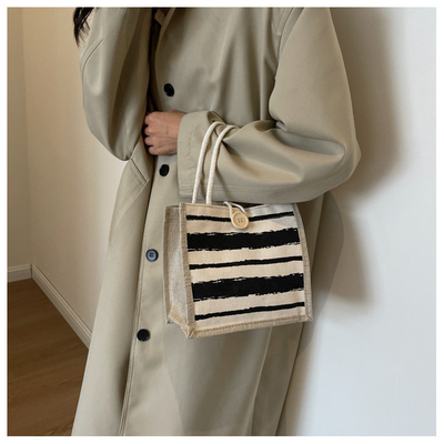 BANCO TOTE CANVAS BANCO CANVAS GIRL Nuovo stampato BANCO TOTE IN BENTO PORTABLE