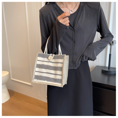 BANCO TOTE CANVAS BANCO CANVAS GIRL Nuovo stampato BANCO TOTE IN BENTO PORTABLE
