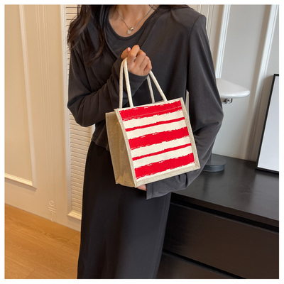 BANCO TOTE CANVAS BANCO CANVAS GIRL Nuovo stampato BANCO TOTE IN BENTO PORTABLE