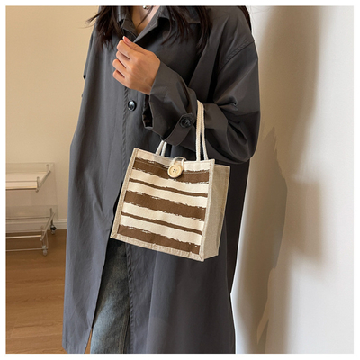 BANCO TOTE CANVAS BANCO CANVAS GIRL Nuovo stampato BANCO TOTE IN BENTO PORTABLE