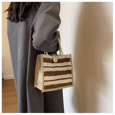 BANCO TOTE CANVAS BANCO CANVAS GIRL Nuovo stampato BANCO TOTE IN BENTO PORTABLE
