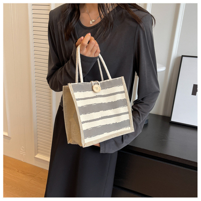 BANCO TOTE CANVAS BANCO CANVAS GIRL Nuovo stampato BANCO TOTE IN BENTO PORTABLE