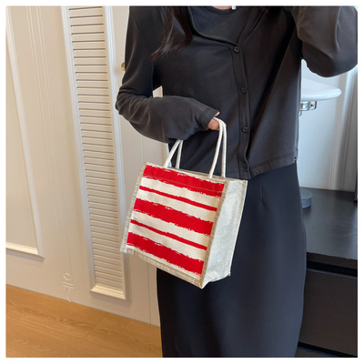 BANCO TOTE CANVAS BANCO CANVAS GIRL Nuovo stampato BANCO TOTE IN BENTO PORTABLE