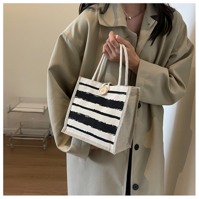 BANCO TOTE CANVAS BANCO CANVAS GIRL Nuovo stampato BANCO TOTE IN BENTO PORTABLE