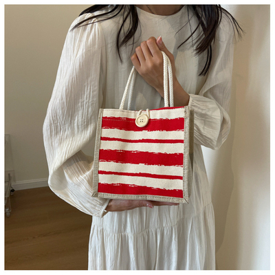 BANCO TOTE CANVAS BANCO CANVAS GIRL Nuovo stampato BANCO TOTE IN BENTO PORTABLE