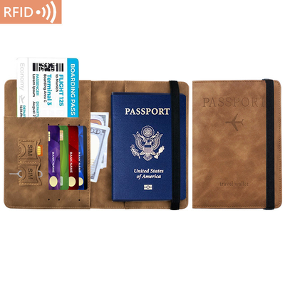 AMAZON PU PELLE BORSA PER PASSAPORTO RFID MULTI-FUNZIONALE PASSAPORTO TITOLO DEL PASSAPORTO TITOLO DEL PASSAPORTO