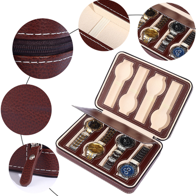 VINTAGE STYLE 8-BIT ELECTROMECHANICAL WATCH CASE Moda angoli arrotondati personalità display orologio borsa cerniera