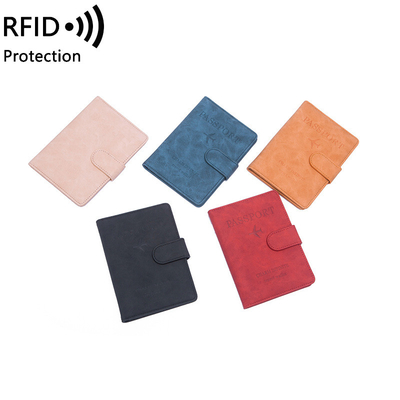 Antifurto NUOVO VIAGGIO PASSPORTO MULTIFUNZIONALE BILETTO DOCUMENTO PROTECZIONE Cassa RFID BUCKLE CARD BACK