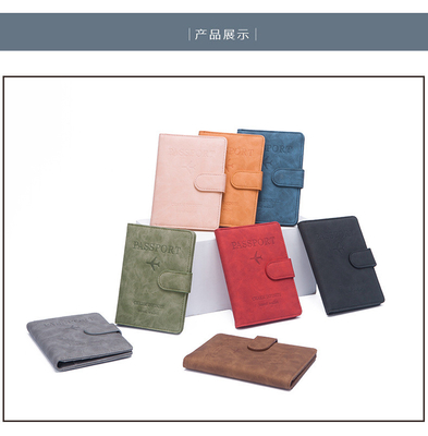 Antifurto NUOVO VIAGGIO PASSPORTO MULTIFUNZIONALE BILETTO DOCUMENTO PROTECZIONE Cassa RFID BUCKLE CARD BACK