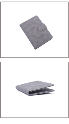 Antifurto NUOVO VIAGGIO PASSPORTO MULTIFUNZIONALE BILETTO DOCUMENTO PROTECZIONE Cassa RFID BUCKLE CARD BACK