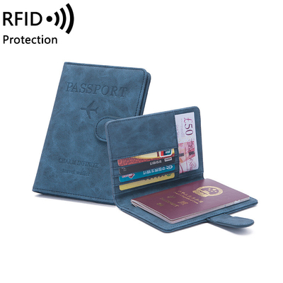 Antifurto NUOVO VIAGGIO PASSPORTO MULTIFUNZIONALE BILETTO DOCUMENTO PROTECZIONE Cassa RFID BUCKLE CARD BACK