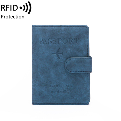 Antifurto NUOVO VIAGGIO PASSPORTO MULTIFUNZIONALE BILETTO DOCUMENTO PROTECZIONE Cassa RFID BUCKLE CARD BACK