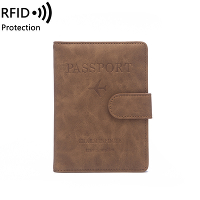 Antifurto NUOVO VIAGGIO PASSPORTO MULTIFUNZIONALE BILETTO DOCUMENTO PROTECZIONE Cassa RFID BUCKLE CARD BACK
