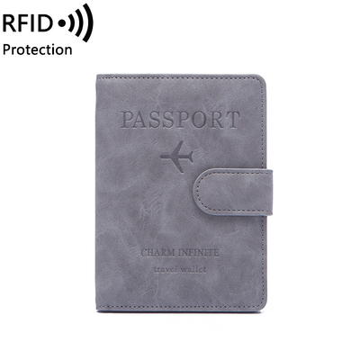 Antifurto NUOVO VIAGGIO PASSPORTO MULTIFUNZIONALE BILETTO DOCUMENTO PROTECZIONE Cassa RFID BUCKLE CARD BACK