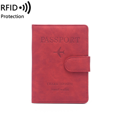 Antifurto NUOVO VIAGGIO PASSPORTO MULTIFUNZIONALE BILETTO DOCUMENTO PROTECZIONE Cassa RFID BUCKLE CARD BACK