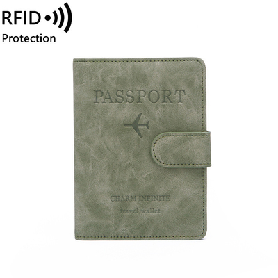 Antifurto NUOVO VIAGGIO PASSPORTO MULTIFUNZIONALE BILETTO DOCUMENTO PROTECZIONE Cassa RFID BUCKLE CARD BACK