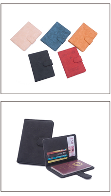 Antifurto NUOVO VIAGGIO PASSPORTO MULTIFUNZIONALE BILETTO DOCUMENTO PROTECZIONE Cassa RFID BUCKLE CARD BACK