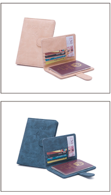 Antifurto NUOVO VIAGGIO PASSPORTO MULTIFUNZIONALE BILETTO DOCUMENTO PROTECZIONE Cassa RFID BUCKLE CARD BACK