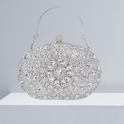 Amazon Diamante incrustato girasole borsa da pranzo donna moda banchetto Clutch abito a tutti gli effetti borsa serale