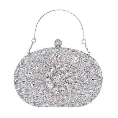 Amazon Diamante incrustato girasole borsa da pranzo donna moda banchetto Clutch abito a tutti gli effetti borsa serale
