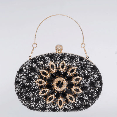 Amazon Diamante incrustato girasole borsa da pranzo donna moda banchetto Clutch abito a tutti gli effetti borsa serale