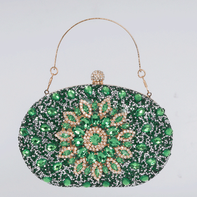 Amazon Diamante incrustato girasole borsa da pranzo donna moda banchetto Clutch abito a tutti gli effetti borsa serale