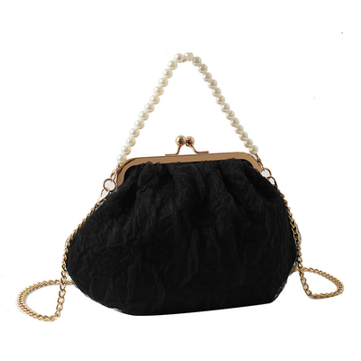 2024 NEW RETRO FAIRY SOLID COLOR PETIT BAG BLANCO BORSA DI MANO PERLA BORSA DI DONNE INFERNO NETTO IN Semplice BORSA di corpo trasversale