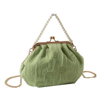 2024 NEW RETRO FAIRY SOLID COLOR PETIT BAG BLANCO BORSA DI MANO PERLA BORSA DI DONNE INFERNO NETTO IN Semplice BORSA di corpo trasversale