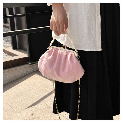 2024 NEW RETRO FAIRY SOLID COLOR PETIT BAG BLANCO BORSA DI MANO PERLA BORSA DI DONNE INFERNO NETTO IN Semplice BORSA di corpo trasversale