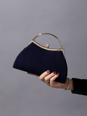 EUROPA E STATI UNITI RETRO COLORE SOLIDO anello di mano rivestito moda serratura chiusa borsa da pranzo catena borsa da bagno