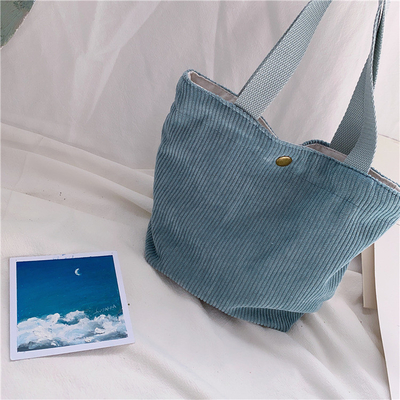 Artsy Corduoy BACK Casual PORTABLE MINI DAMES Clutch BACK VINTAGE BACK BENTO BACK