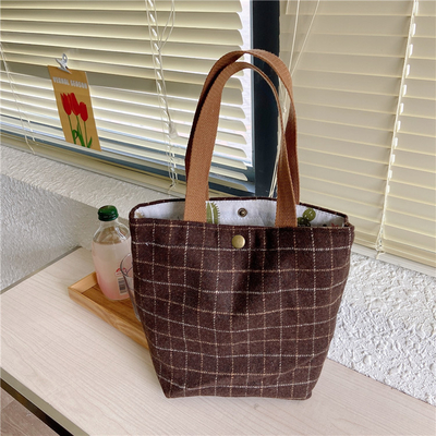 Artsy Corduoy BACK Casual PORTABLE MINI DAMES Clutch BACK VINTAGE BACK BENTO BACK