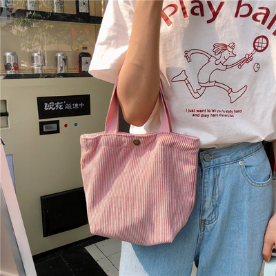 Artsy Corduoy BACK Casual PORTABLE MINI DAMES Clutch BACK VINTAGE BACK BENTO BACK