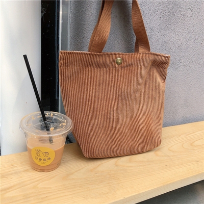 Artsy Corduoy BACK Casual PORTABLE MINI DAMES Clutch BACK VINTAGE BACK BENTO BACK