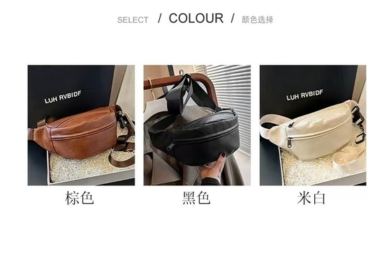 Borsa da petto unisex ultra leggera semplice colore massello Fanny pack brand borsa crossbody da uomo borsa da spalla