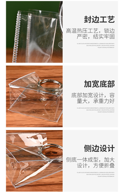 NS TRANSPARENTE PVC TOTE BAG GOLD BACK BACK BACK BACK BACK BACK BACK