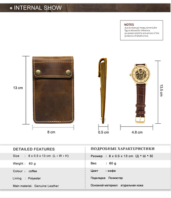BORDERE TRANSFONDERALE RETRO PELLE DI CAVALLO CRAZIO BORSA DI ORologio CONVENZIONALE PELLE CREATIVA BORSA DI OROLOGIO
