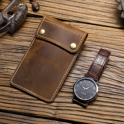 BORDERE TRANSFONDERALE RETRO PELLE DI CAVALLO CRAZIO BORSA DI ORologio CONVENZIONALE PELLE CREATIVA BORSA DI OROLOGIO