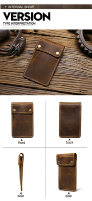 BORDERE TRANSFONDERALE RETRO PELLE DI CAVALLO CRAZIO BORSA DI ORologio CONVENZIONALE PELLE CREATIVA BORSA DI OROLOGIO