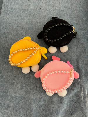 OVOLO PARTY RUND PLUSH MONEY BORSA SCOOLBAGG pendente auricolare immagazzinamento borsa borsa di moneta