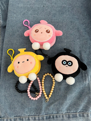 OVOLO PARTY RUND PLUSH MONEY BORSA SCOOLBAGG pendente auricolare immagazzinamento borsa borsa di moneta