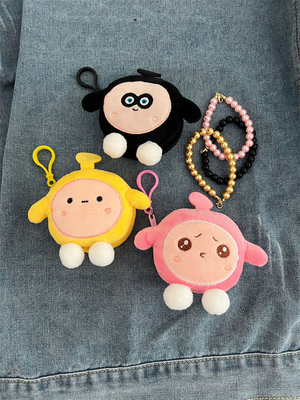 OVOLO PARTY RUND PLUSH MONEY BORSA SCOOLBAGG pendente auricolare immagazzinamento borsa borsa di moneta