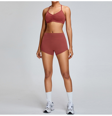 Pantaloni da yoga abdominali da donna pantaloncini da yoga da tre punti pantaloncini da fitness stretto pantaloncini da corsa