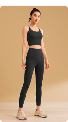 NOVO COLORE SOLIDO SPLICING Yoga abbigliamento veloce asciutto a prova di urti raccolta senza tracce bellezza retro sport fitness abbigliamento vasche