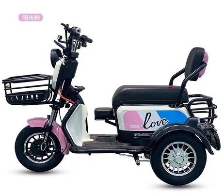 Il nuovo piccolo triciclo elettrico porta a casa il suo bambino per prendere i bambini