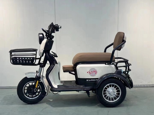 Il nuovo piccolo triciclo elettrico porta a casa il suo bambino per prendere i bambini