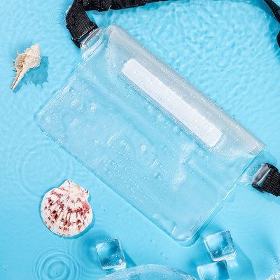 3 strati sigillati grande telefono cellulare impermeabile borsa oblique stradale nuotante impermeabile fanny pack PVC rafting mare all'aperto