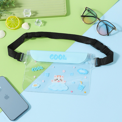 3 strati sigillati grande telefono cellulare impermeabile borsa oblique stradale nuotante impermeabile fanny pack PVC rafting mare all'aperto