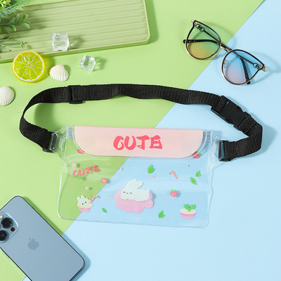 3 strati sigillati grande telefono cellulare impermeabile borsa oblique stradale nuotante impermeabile fanny pack PVC rafting mare all'aperto